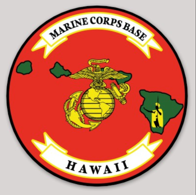 Officially Licensed Usmc Marine Corps Base Hawaii Sticker