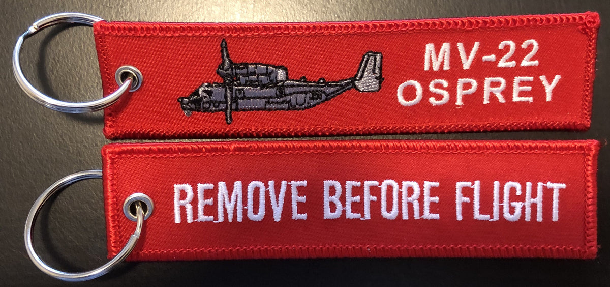 Woven Remove Before Flight Keyrings 3-Pack 2.75x0.59