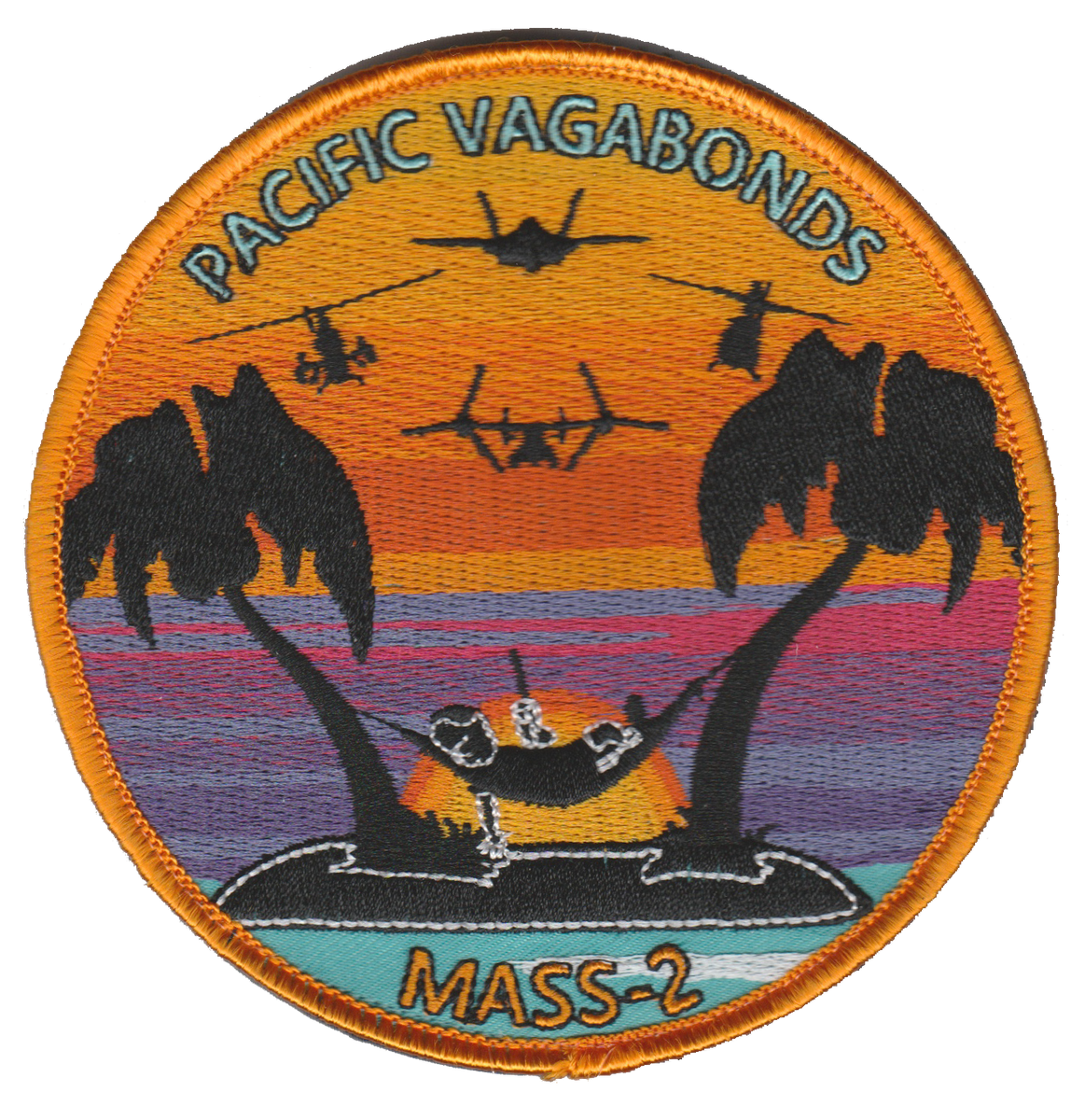 Official MASS-2 Pacific Vagabonds Japan Patch - with Hook and Loop
