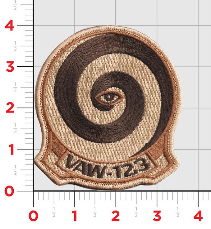 Officially Licensed US Navy VAW-123 Screwtops Squadron Patch