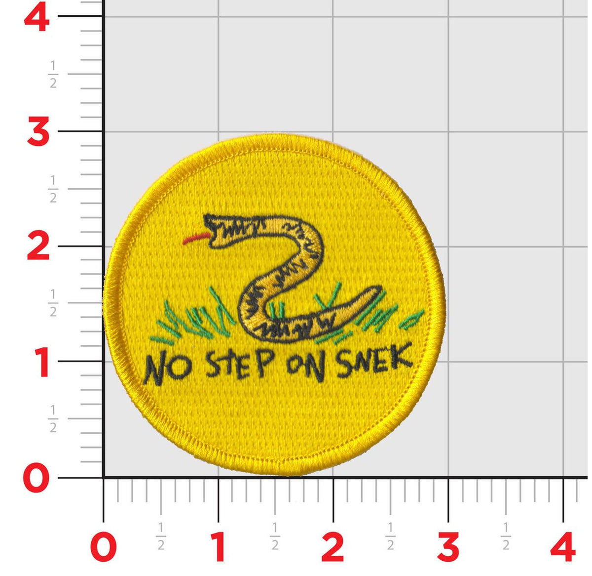 No Step on Snek Patch Yellow