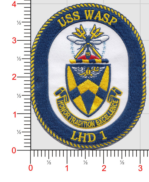 Officially Licensed US Navy USS Wasp LHD-1 Patch