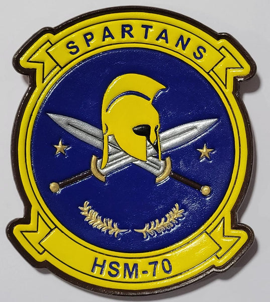 Officially Licensed US Navy HSM-70 Spartans Leather Patch