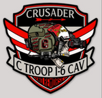 Official C Troop 1-6 Cavalry Crusaders Sticker