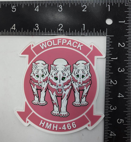 Official HMH-466 Wolfpack Cancer Awareness PVC Patch