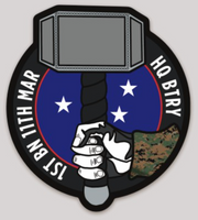 Official HQ Battery 1st Battalion 11th Marine Regiment Sticker