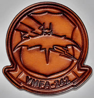 Officially Licensed USMC VMFA-242 Bats Leather Patch