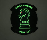 Officially Licensed VMFA-121 Green Knights Squadron PVC GITD Patch