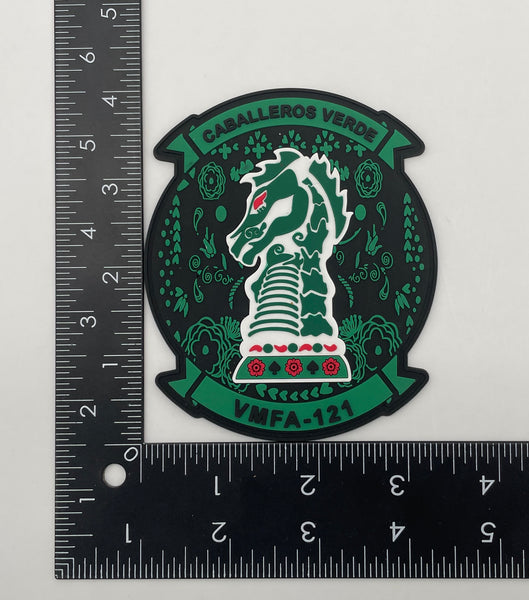 Official VMFA-121 Green Knights Caballeros Verde PVC Patch