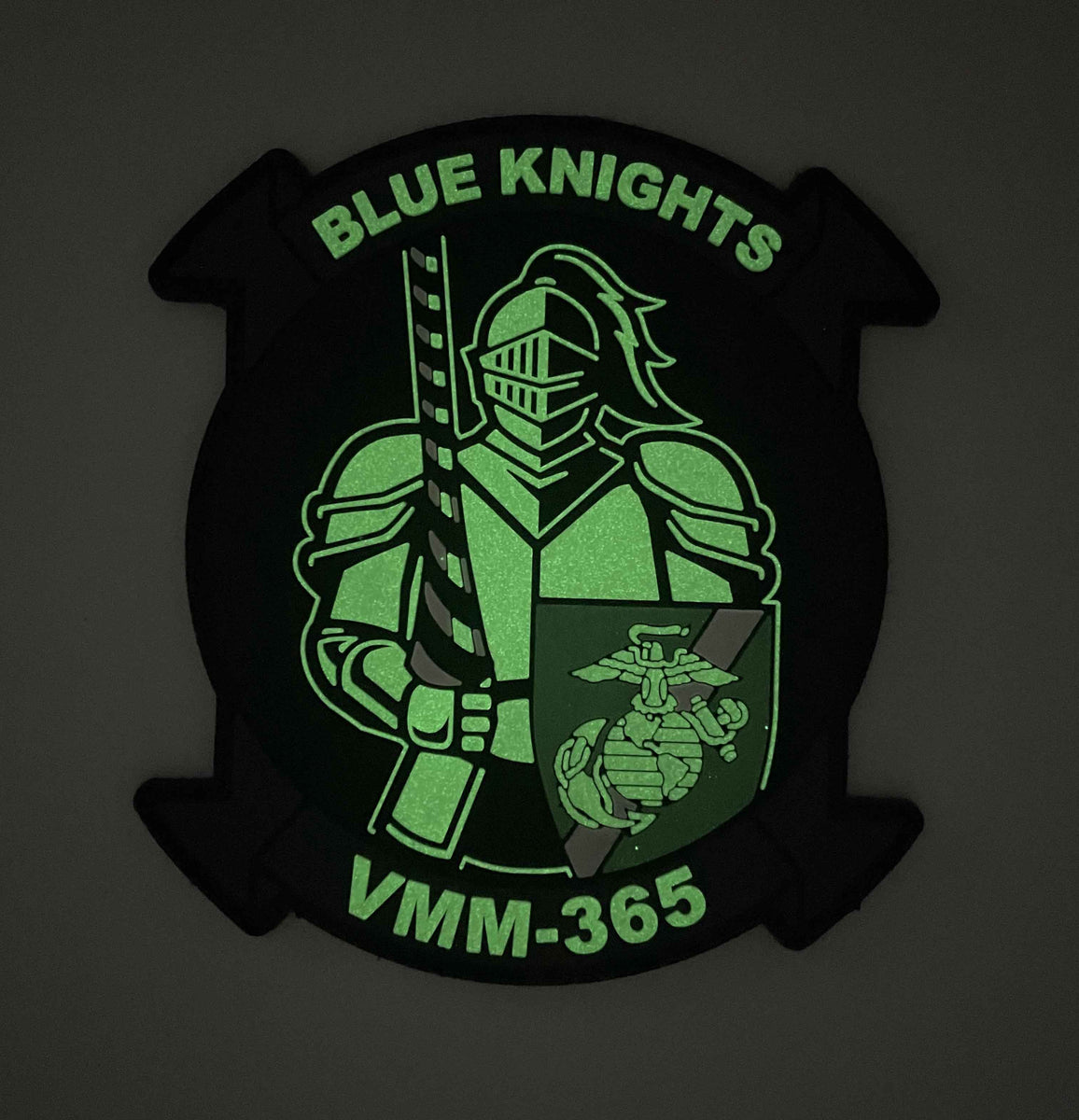 Official VMM-365 Blue Knights PVC Black & Glow Patch – MarinePatches ...