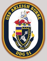 Officially Licensed US Navy USS Arleigh Burke DDG-51 Sticker