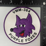 Officially Licensed USMC VMM-364 Purple Fox PVC Patch