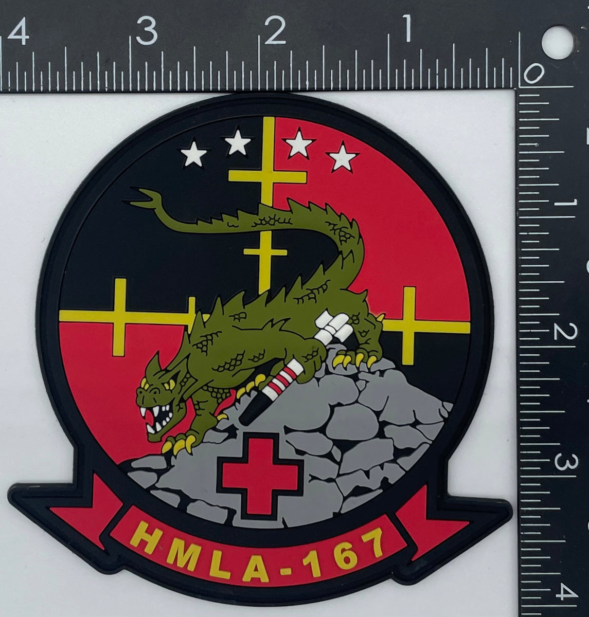 Officially Licensed Hmla-167 Warriors Pvc Squadron Patch 