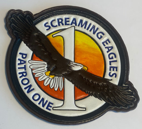 Officially Licensed VP-1 Screaming Eagles Leather Patches