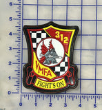 Officially Licensed USMC VMFA-312 Checkerboards Leather Squadron Patches