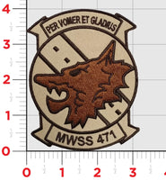 Officially Licensed USMC MWSS-471 Red Wolves Patches