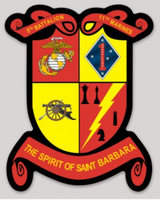 Officially Licensed USMC 5th Battalion 11th Marines The Spirit of Saint Barbara Sticker