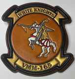 Officially Licensed USMC VMM-165 White Knights Leather patch
