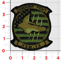 Official HSM-74 Swamp Fox US Flag Patch