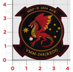 Official VMM-268 Red Dragons MRF-D 2024 PVC Patch