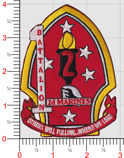 Officially Licensed USMC 1st Bn 2nd Marines patch