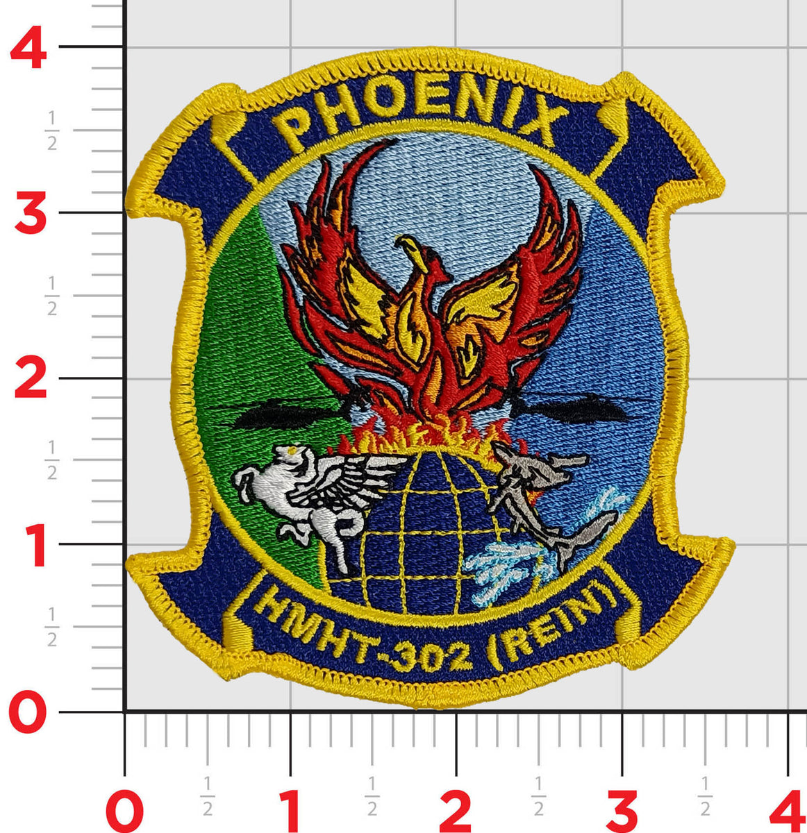 Official HMHT-302 (REIN) Squadron Patch – MarinePatches.com - Custom ...