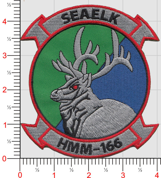 Officially Licensed USMC HMM 166-Seaelk Patch