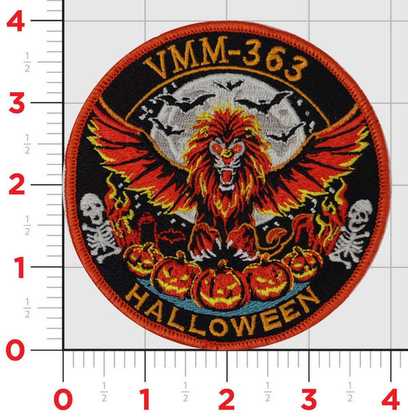 Official VMM-363 Red Lions Halloween Patch