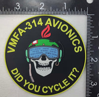 Official VMFA-314 Black Knights Avionics PVC patch