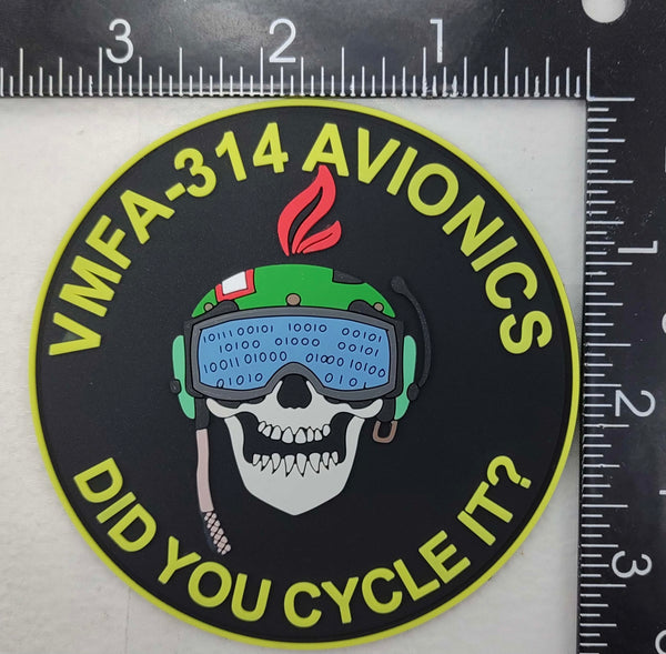 Official VMFA-314 Black Knights Avionics PVC patch – MarinePatches.com ...