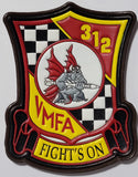 Officially Licensed USMC VMFA-312 Checkerboards Leather Squadron Patches