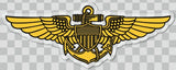 Navy/USMC Aviator Wings sticker