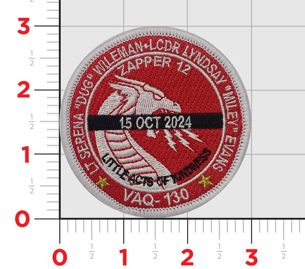 Official VAQ-130 Zapper 12 Memorial patch and sticker