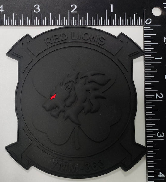 Officially Licensed VMM-363 Red Lions Blackout PVC Patch