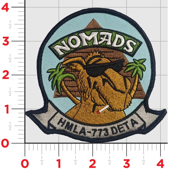 Official HMLA-773 Det A Nomads Smoking Camel Chest Patch