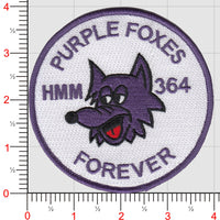 Officially Licensed USMC HMM-364 Purple Foxes Forever Patch