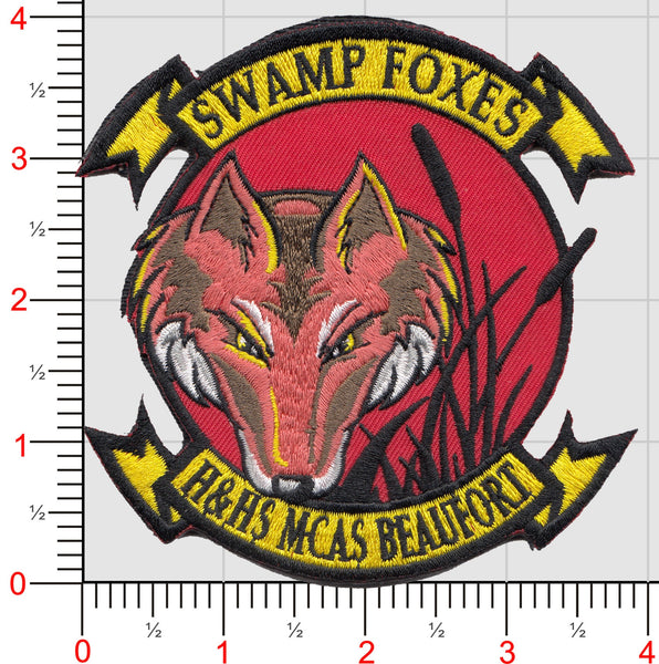 Officially Licensed USMC H&HS Beaufort Swamp Foxes (Serious Fox Full Color) Patch
