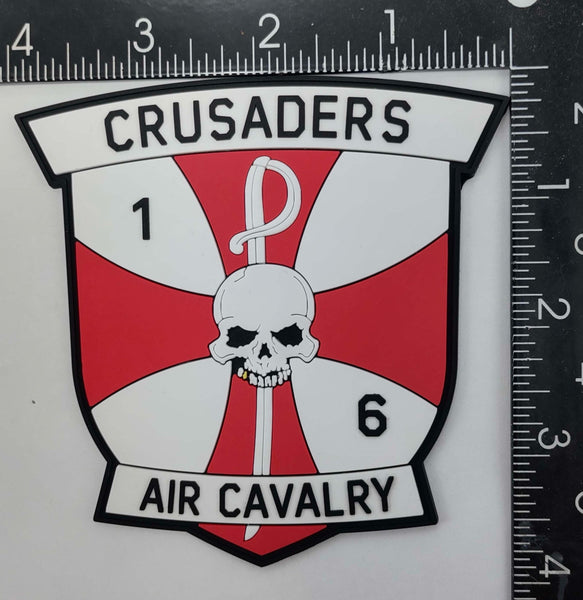 Official US Army 1-6 Cav Crusaders PVC and Embroidery Patches