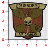 Official US Army 1-6 Cav Crusaders PVC and Embroidery Patches