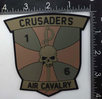 Official US Army 1-6 Cav Crusaders PVC and Embroidery Patches