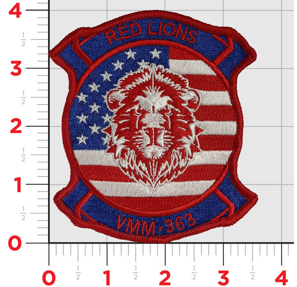 Official VMM-363 Red Lions 4th of July Squadron Patch
