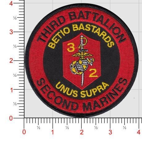 Officially Licensed USMC 3rd Bn 2nd Marines Betio Bastards Patch