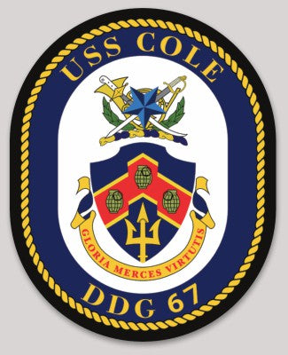 Officially Licensed US Navy USS Cole DDG-67 Sticker