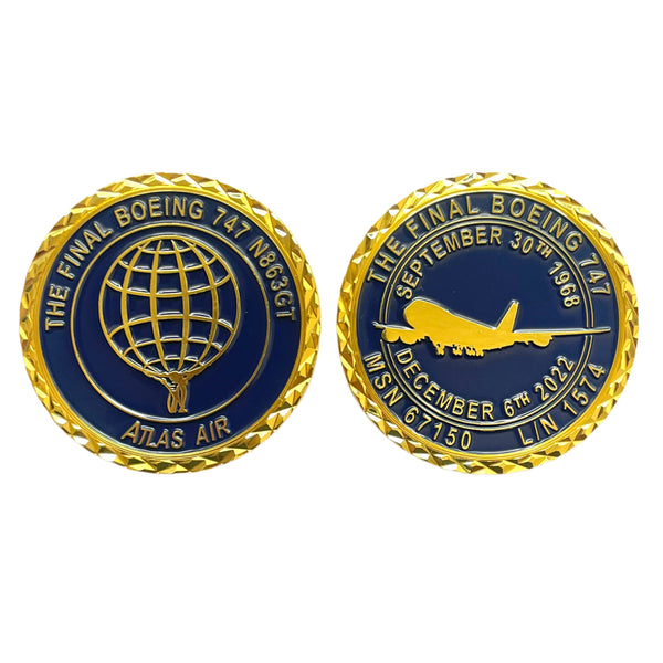 The Final 747 Atlas Coin and Sticker