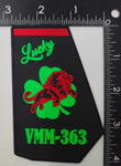 Official VMM-363 Red Lions V-22 Tail Flash PVC Patch