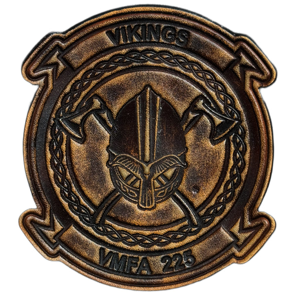 Officially Licensed USMC VMFA-225 Vikings Leather Patches