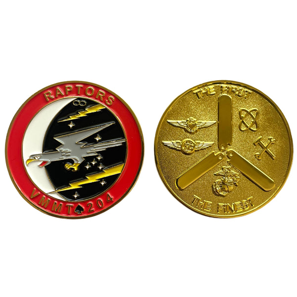 Officially Licensed USMC VMMT-204 Raptors Squadron Coin