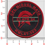 Official HMLAT-303 Cpl Maya Memorial Patch