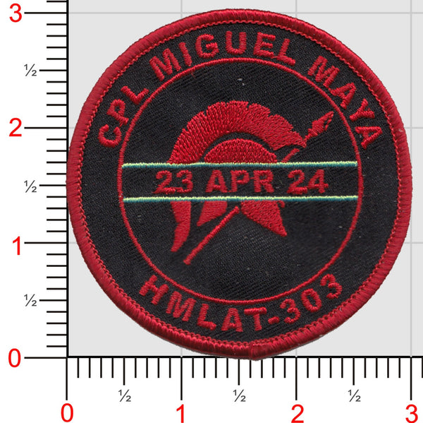 Official HMLAT-303 Cpl Maya Memorial Patch