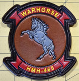 Officially Licensed HMH-465 Warhorse Leather Patches